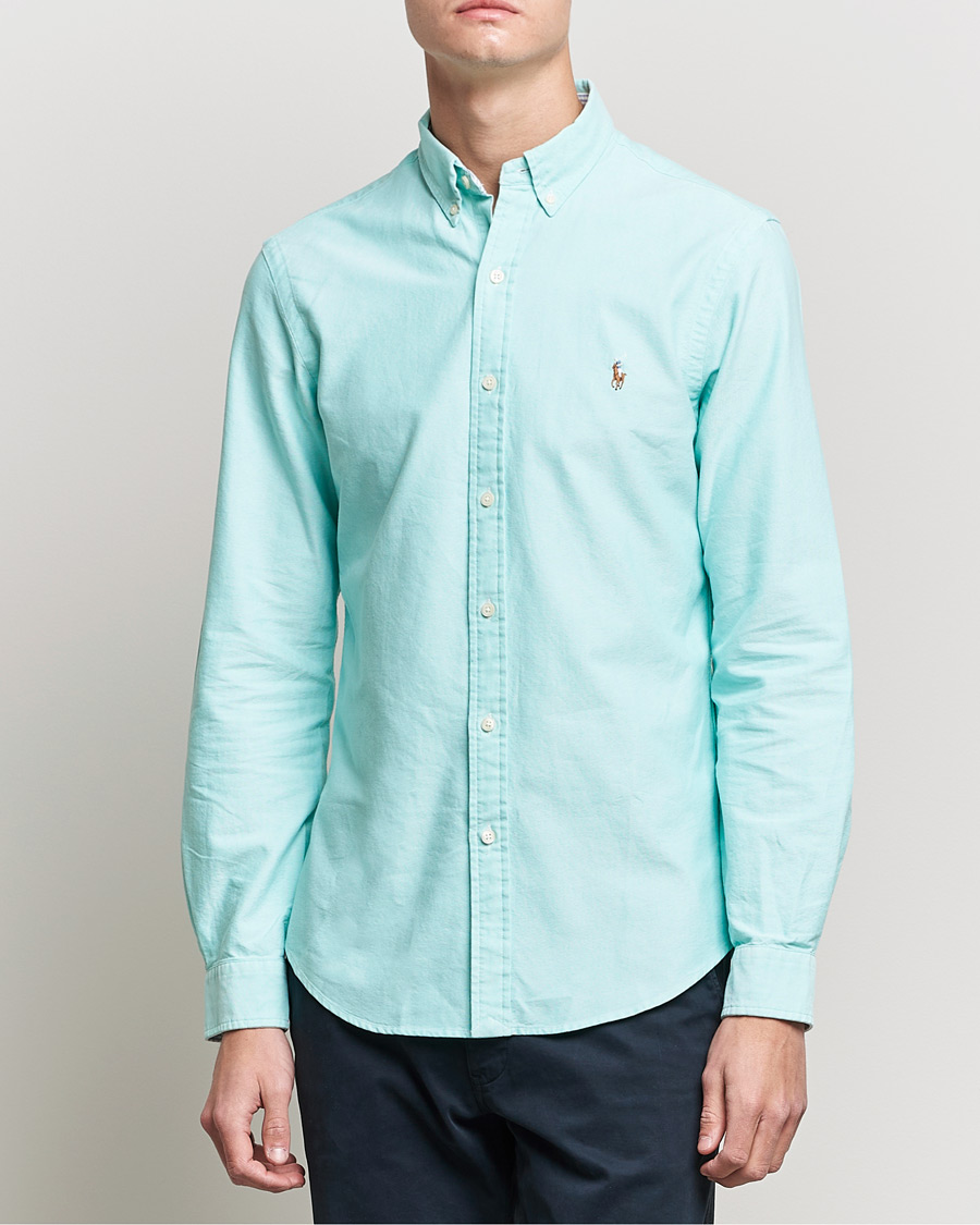 Mies | Kauluspaidat | Polo Ralph Lauren | Slim Fit Oxford Button Down Shirt Sunset Green