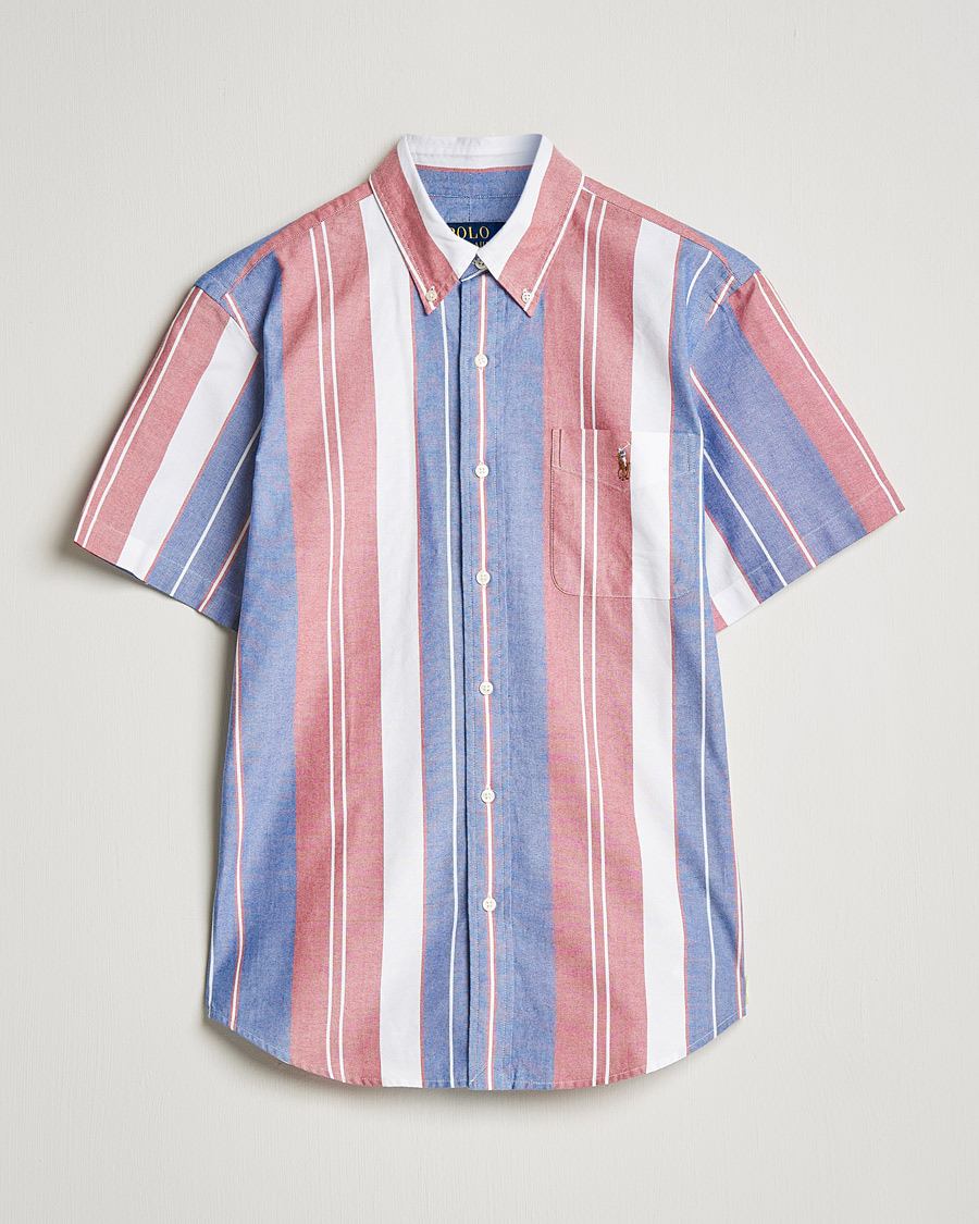 Mies | Kauluspaidat | Polo Ralph Lauren | Custom Fit Oxford Short Sleeve Striped Shirt Multi