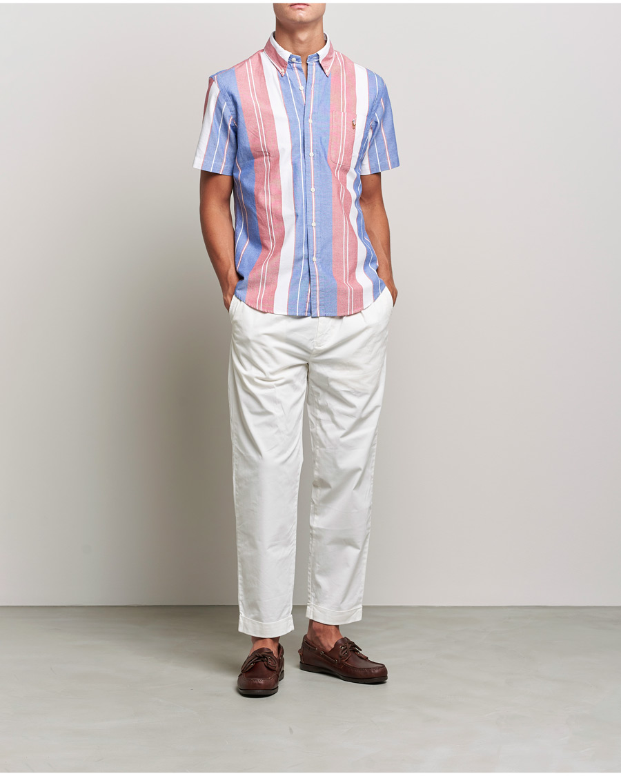 Mies | Lyhythihaiset kauluspaidat | Polo Ralph Lauren | Custom Fit Oxford Short Sleeve Striped Shirt Multi