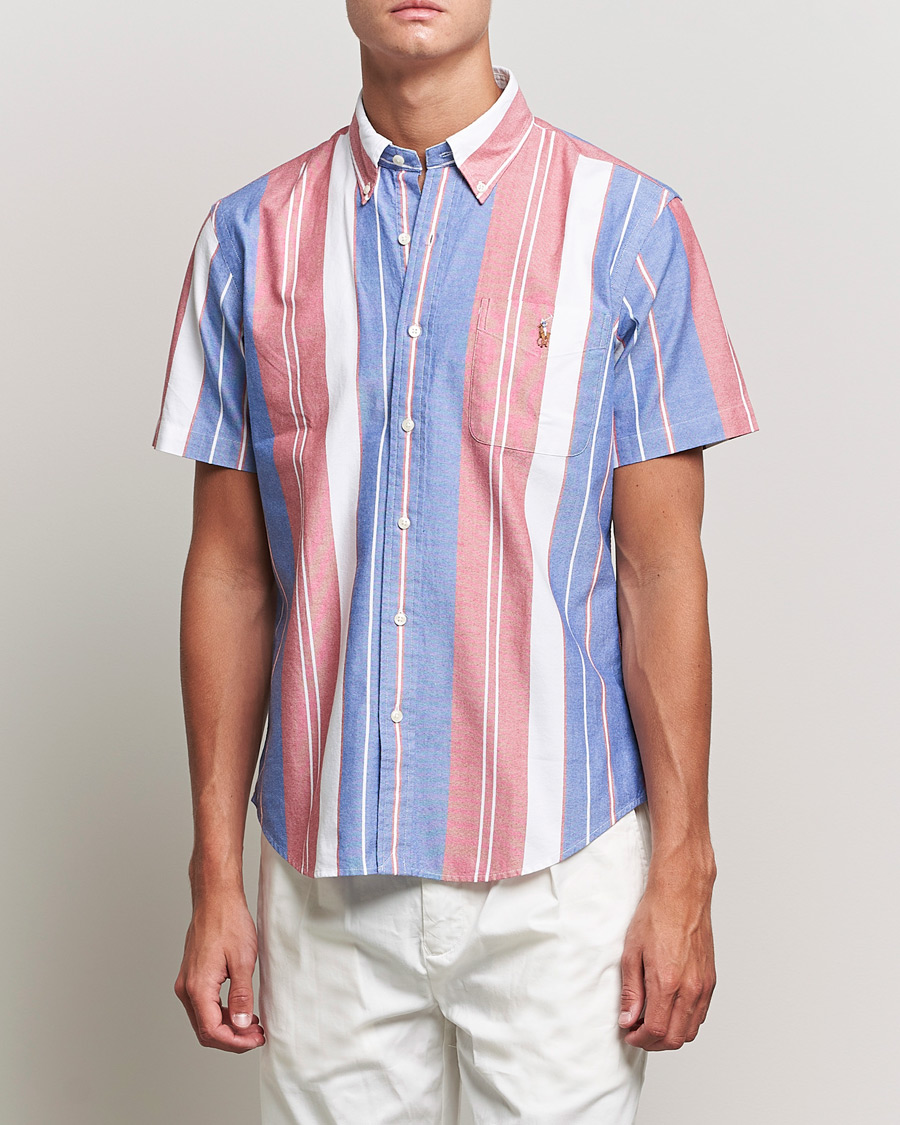 Mies | Kauluspaidat | Polo Ralph Lauren | Custom Fit Oxford Short Sleeve Striped Shirt Multi