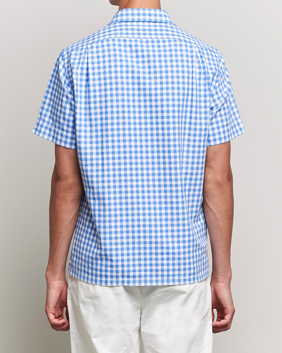 Mies | Kauluspaidat | Polo Ralph Lauren | Short Sleeve Resort Collar Checked Shirt Blue/White