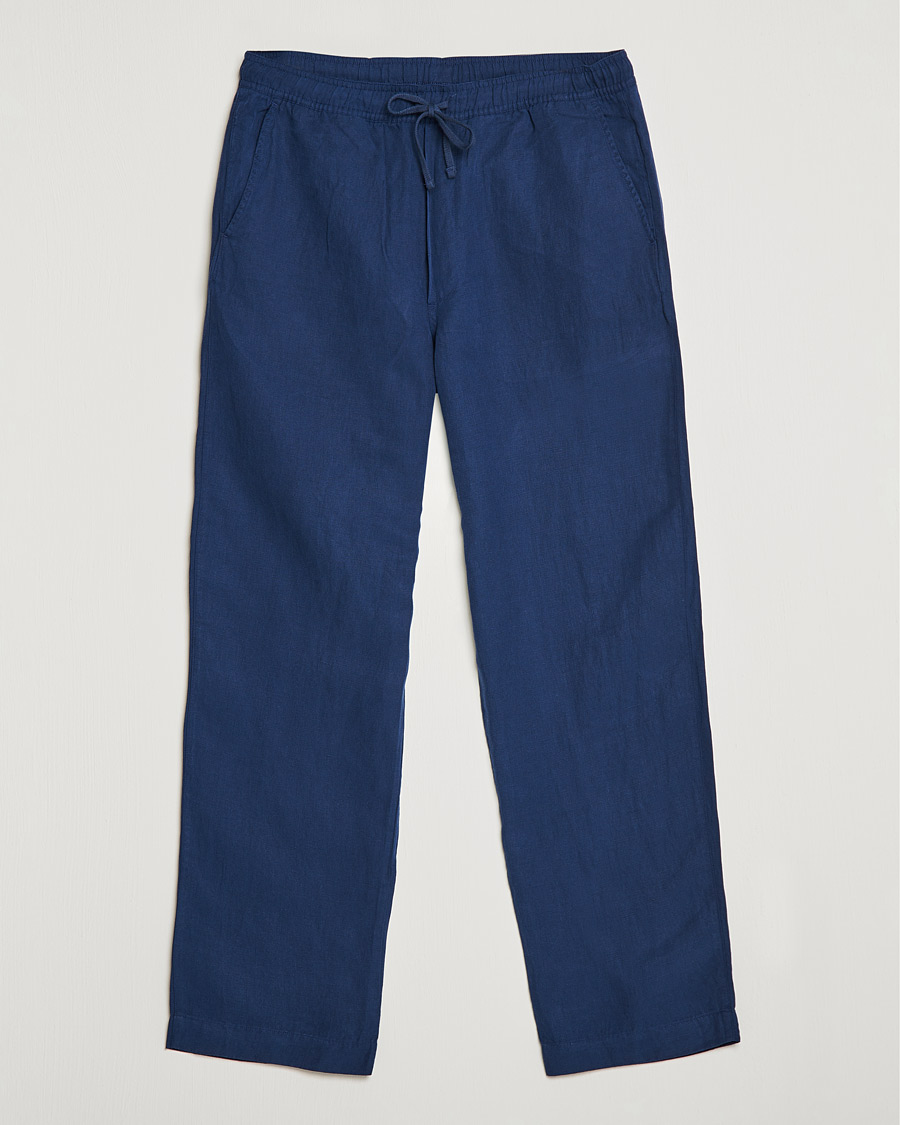 Mies | Housut | Polo Ralph Lauren | Linen/Silk Drawstring Trousers Newport Navy