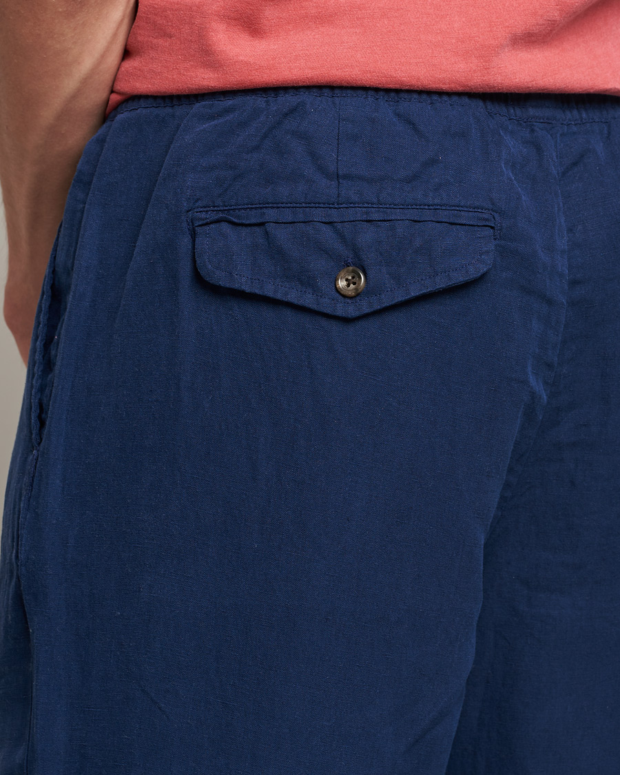 Mies | Housut | Polo Ralph Lauren | Linen/Silk Drawstring Trousers Newport Navy