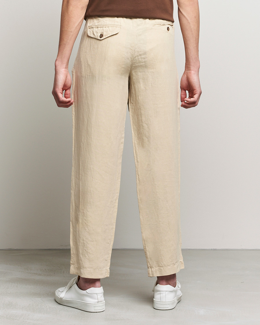 Mies | Housut | Polo Ralph Lauren | Linen/Silk Drawstring Trousers Tallow Cream