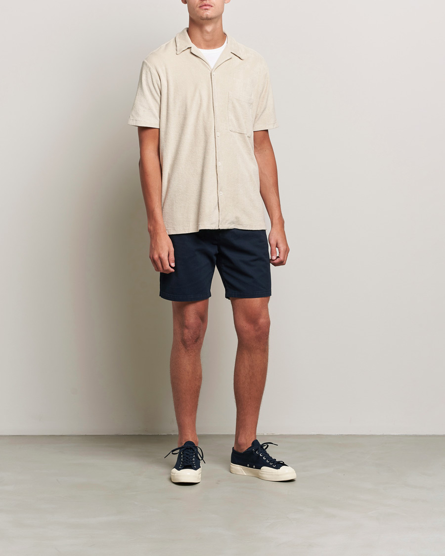 Mies | Chino-shortsit | A Day's March | Erie Cotton Chino Shorts Navy