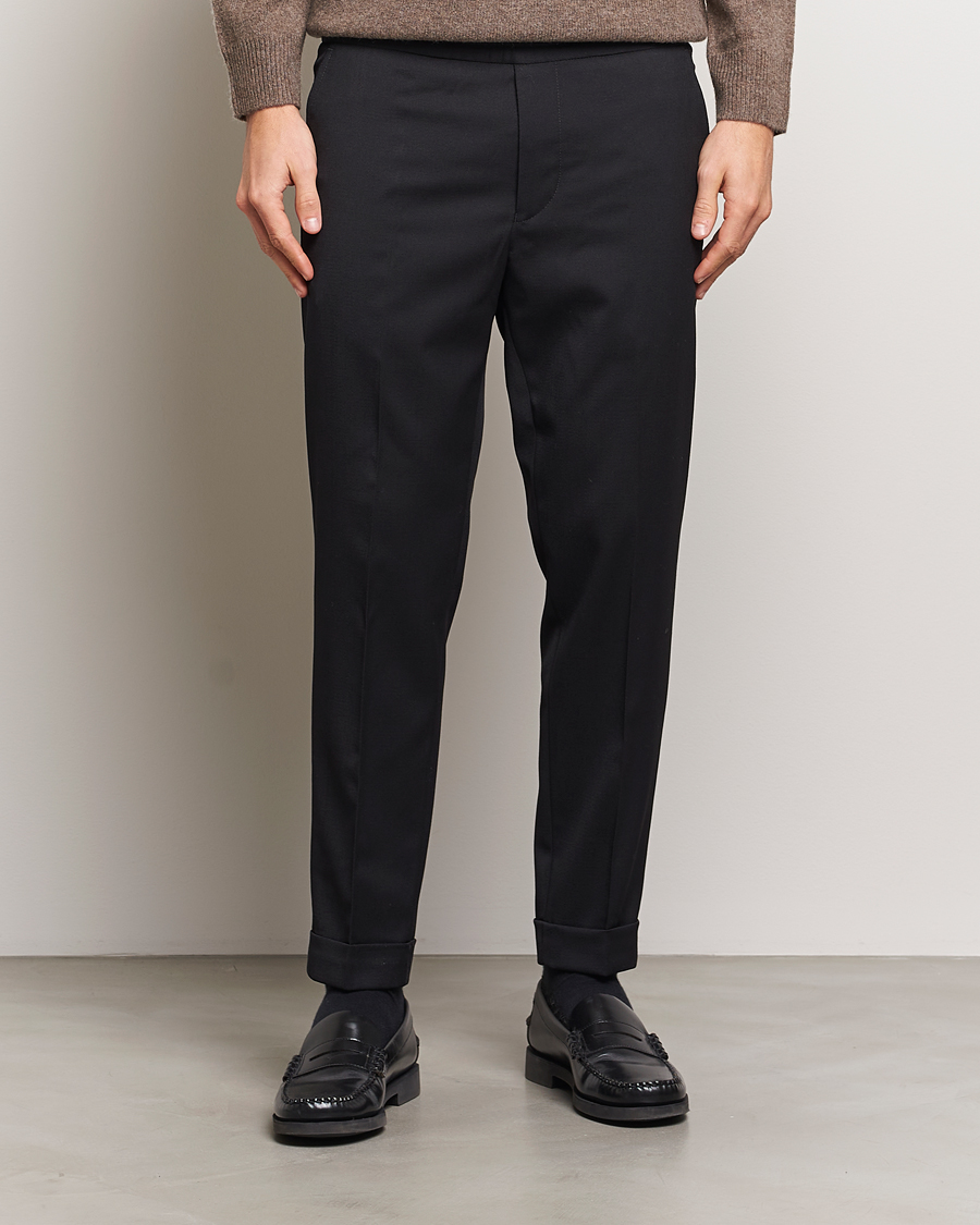 Mies | Housut | Filippa K | Terry Cropped Trousers Black