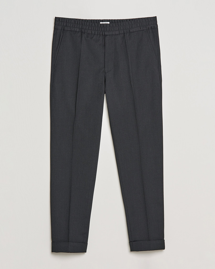 Miehet |  | Filippa K | Terry Gabardine Cropped Turn Up Trousers  Anthracite
