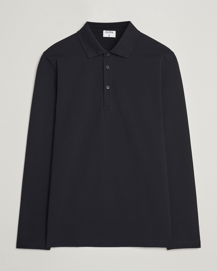 Mies | Pikeet | Filippa K | Luke Lycra Poloshirt Black