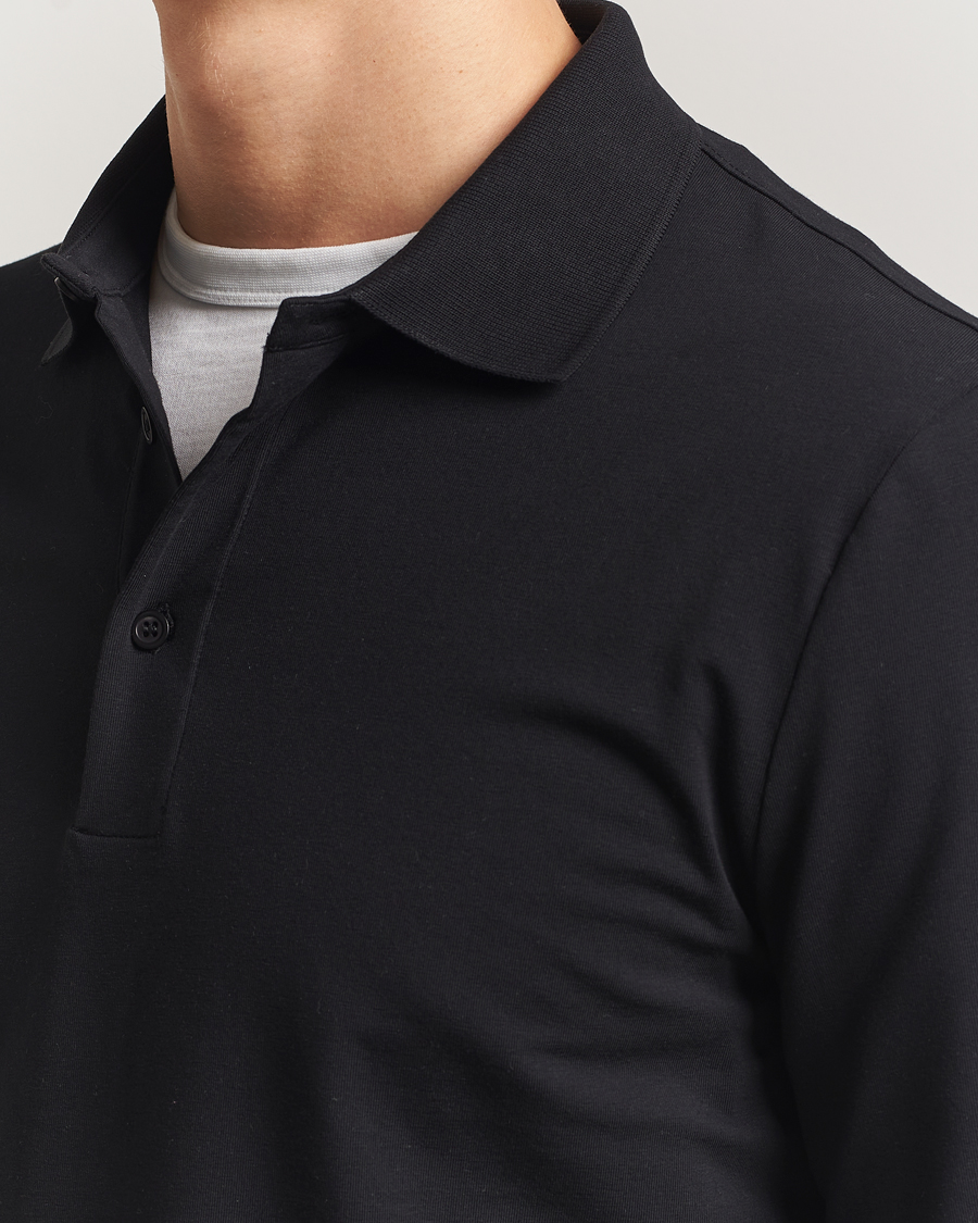 Mies | Pikeet | Filippa K | Luke Lycra Poloshirt Black