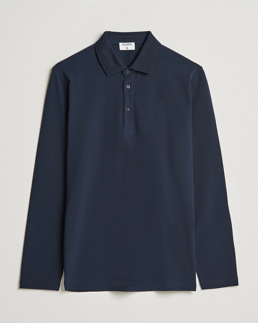 Mies | Pikeet | Filippa K | Luke Lycra Poloshirt Navy