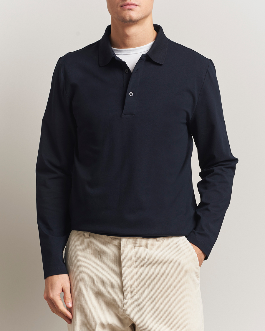 Mies | Pikeet | Filippa K | Luke Lycra Poloshirt Navy