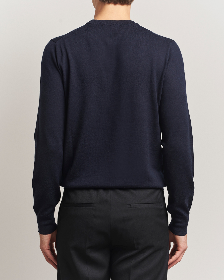 Mies | Puserot | Filippa K | Merino Round Neck Sweater Navy