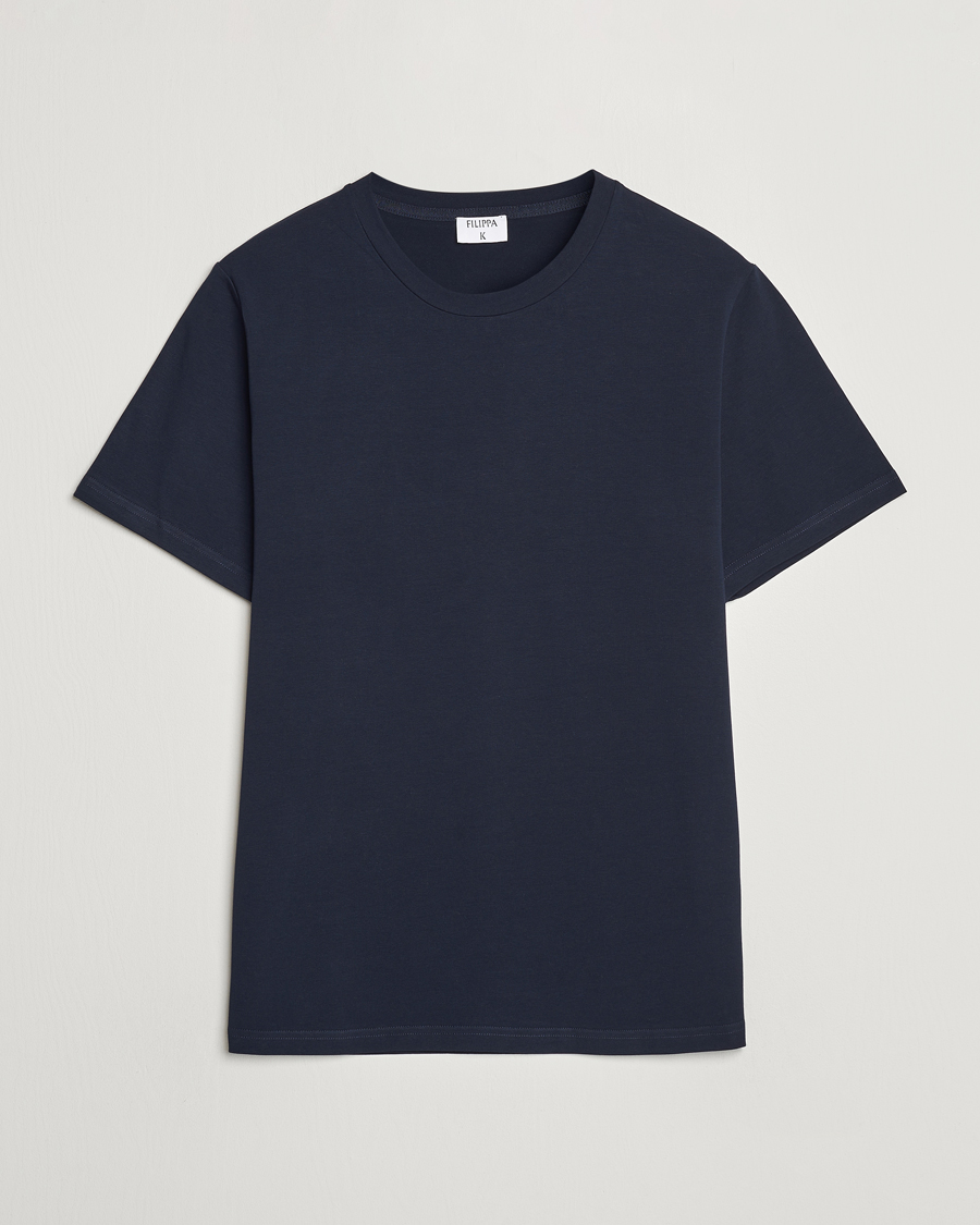 Mies | T-paidat | Filippa K | Soft Lycra Tee Navy