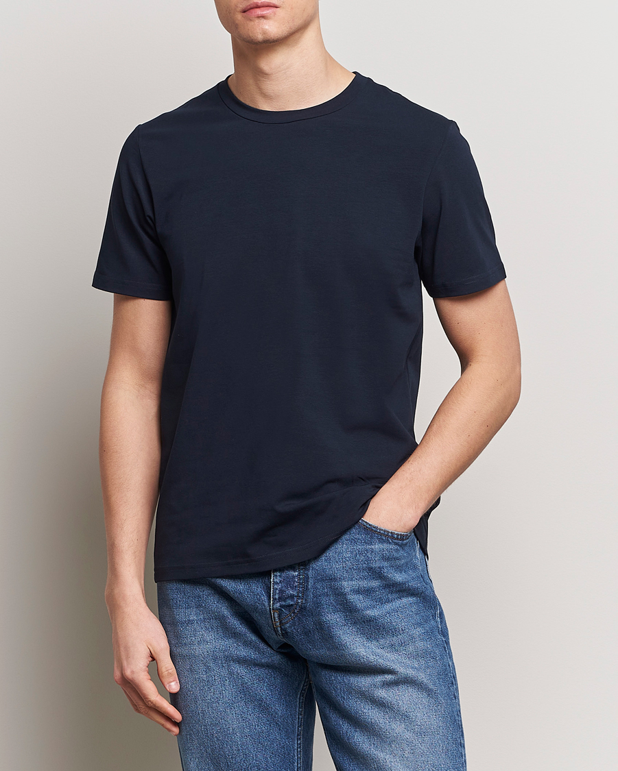 Mies | T-paidat | Filippa K | Soft Lycra Tee Navy