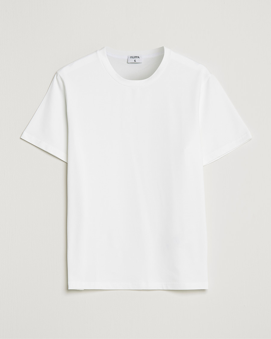 Miehet | Wardrobe Basics | Filippa K | Soft Lycra Tee White
