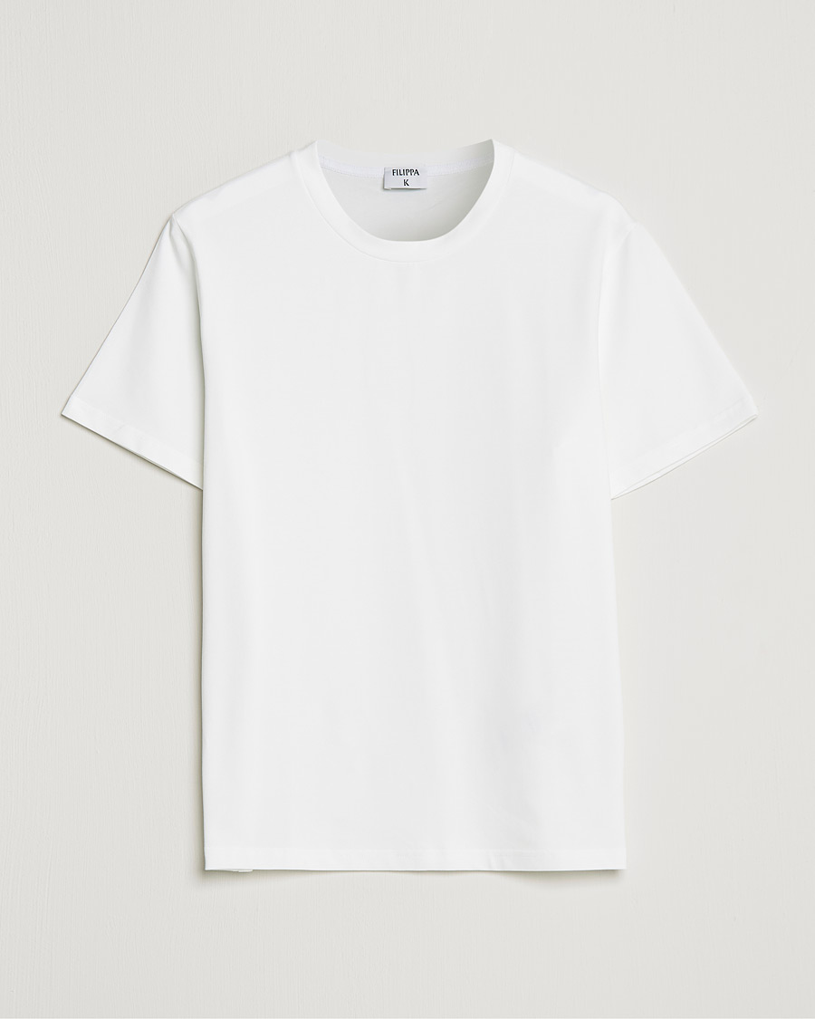 Mies | T-paidat | Filippa K | Stretch Cotton Tee White