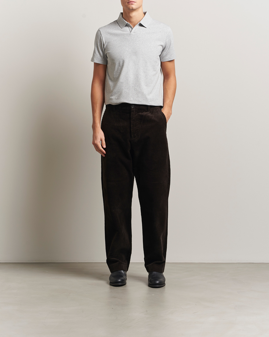 Mies | Pikeet | Filippa K | Soft Lycra Polo Tee Light Grey Melange
