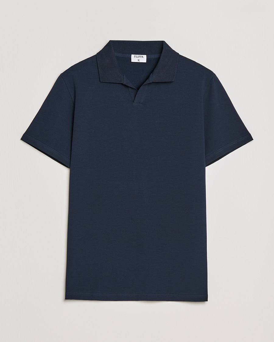 Mies | Pikeet | Filippa K | Soft Lycra Polo Tee Navy