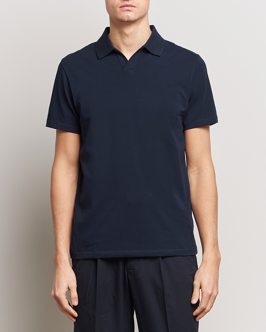 Mies | Wardrobe Basics | Filippa K | Soft Lycra Polo Tee Navy