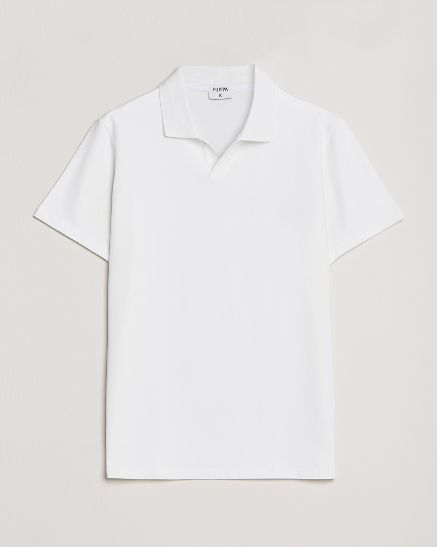 Mies | Pikeet | Filippa K | Soft Lycra Polo Tee White