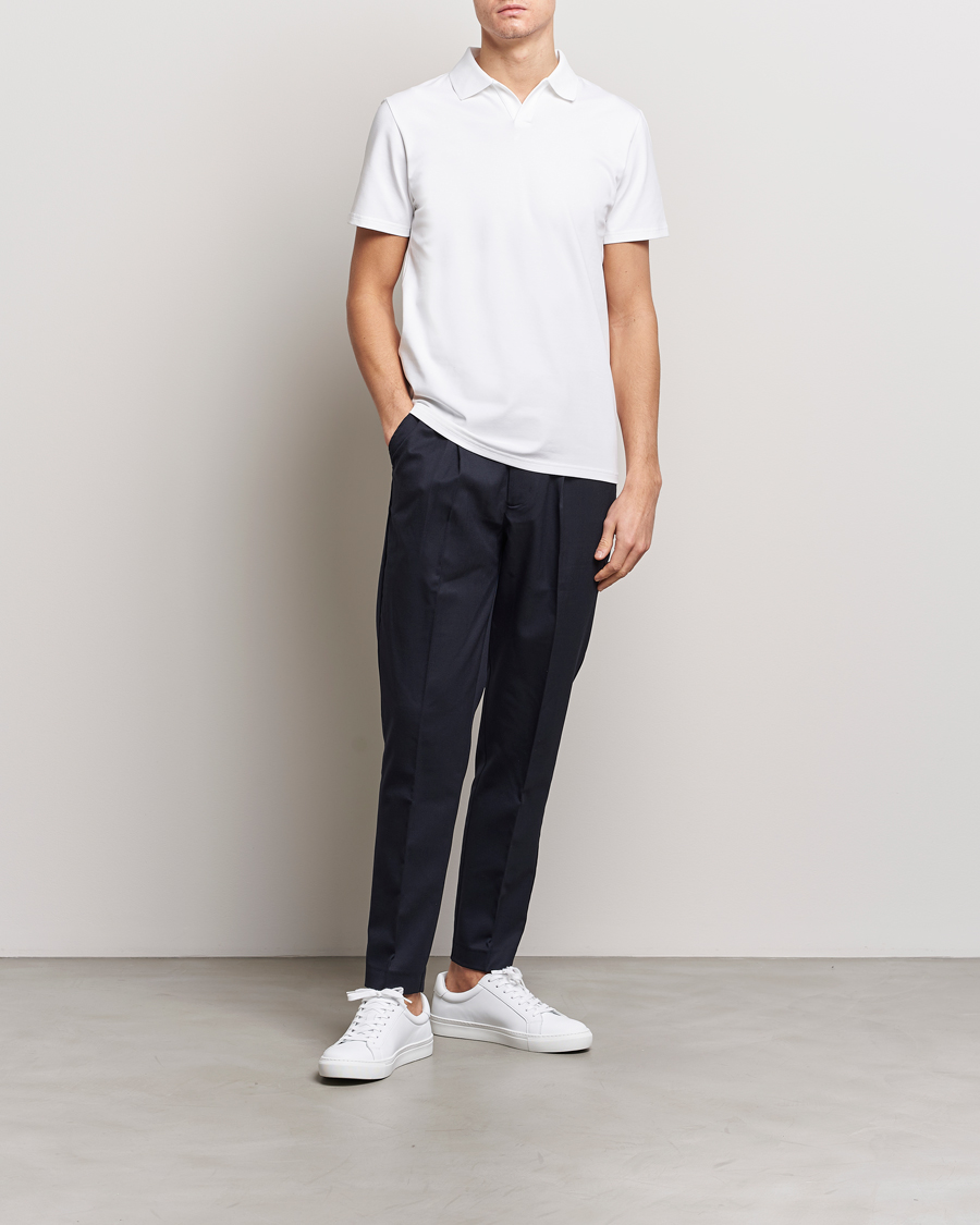 Mies | Pikeet | Filippa K | Soft Lycra Polo Tee White