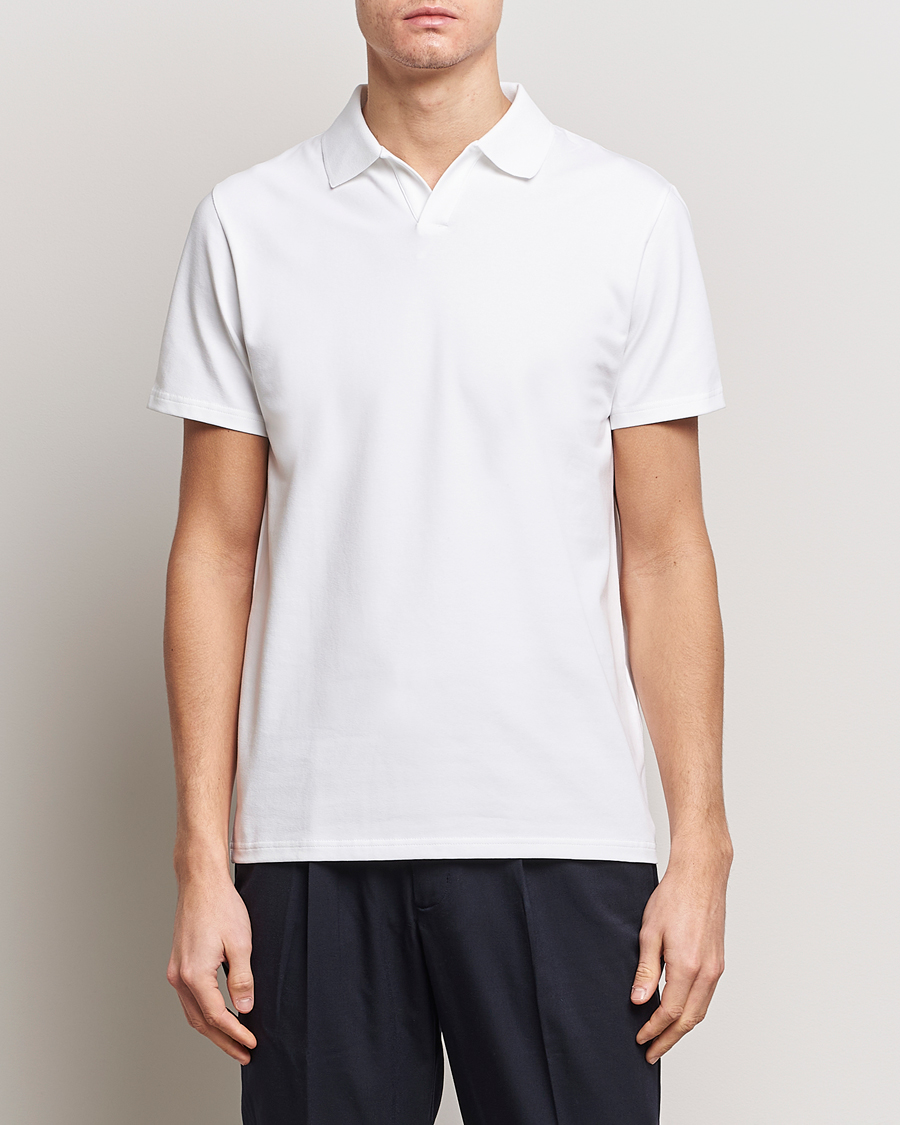 Mies | Pikeet | Filippa K | Soft Lycra Polo Tee White