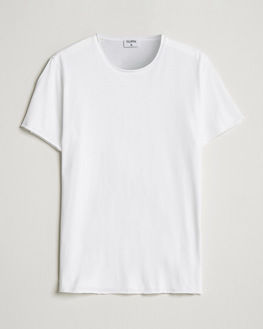Mies | Valkoiset t-paidat | Filippa K | Roll Neck Crew Neck Tee White