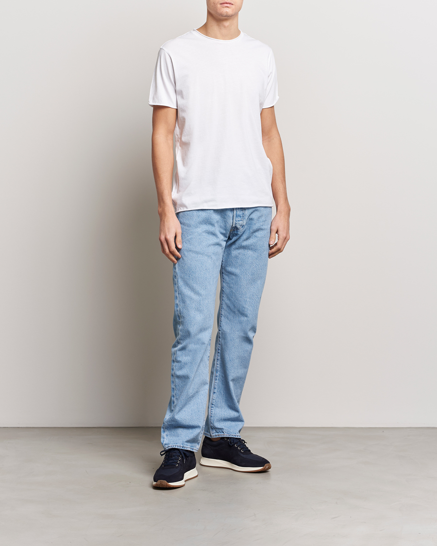 Mies | T-paidat | Filippa K | Roll Neck Crew Neck Tee White