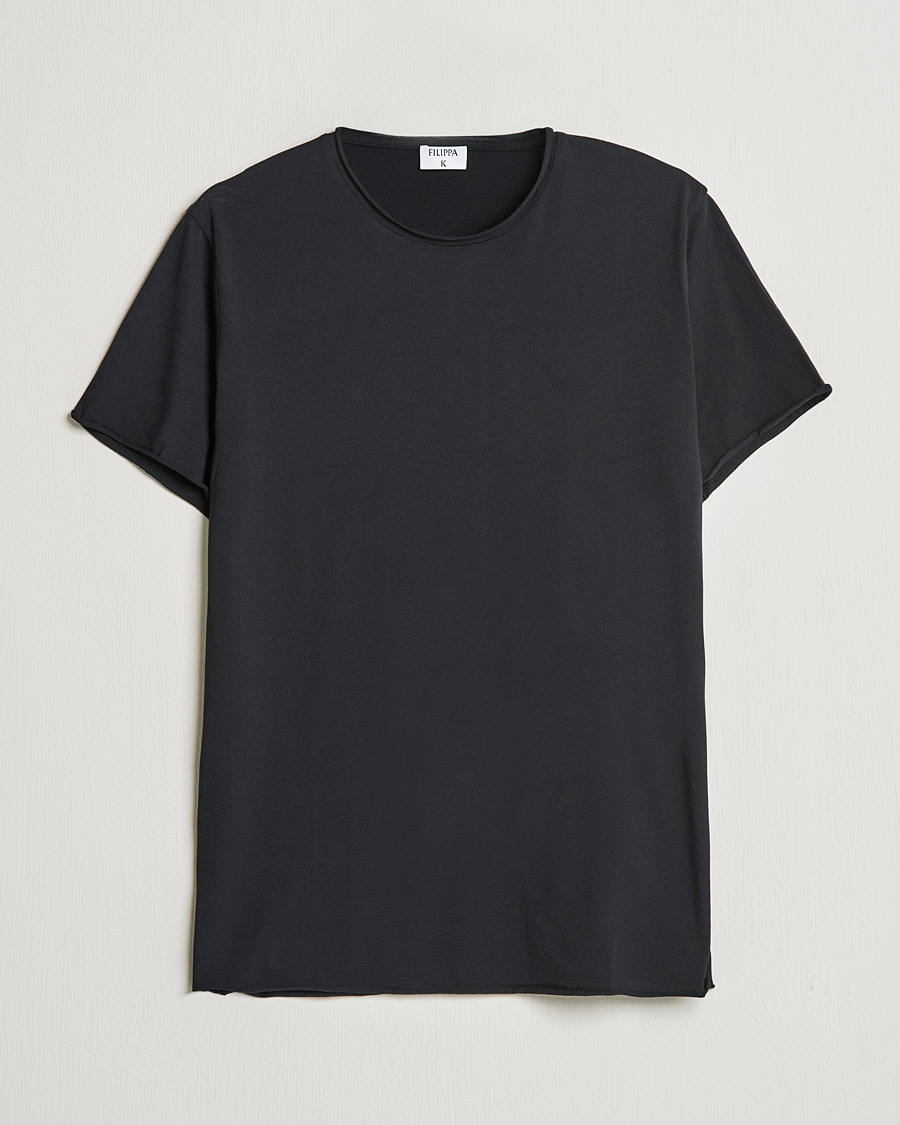 Mies | T-paidat | Filippa K | Roll Neck Crew Neck Tee Black