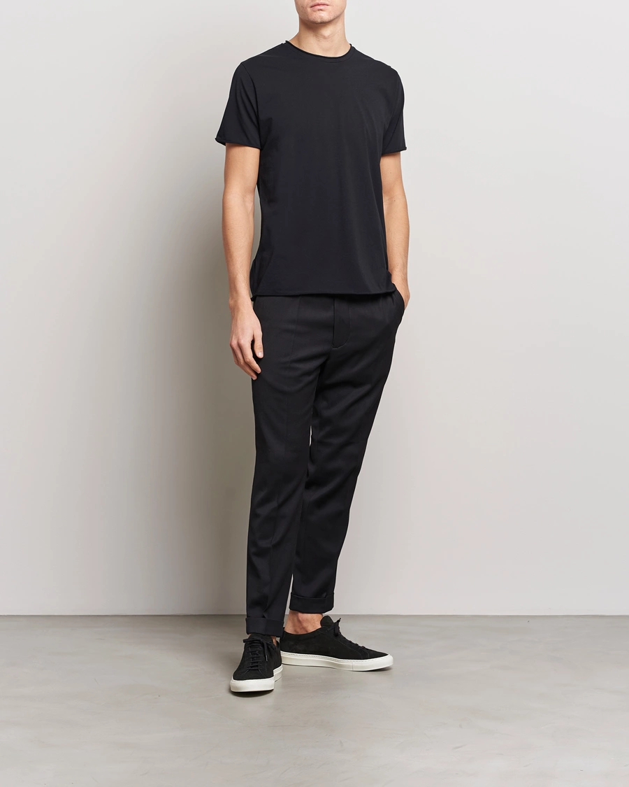 Mies | T-paidat | Filippa K | Roll Neck Crew Neck Tee Black