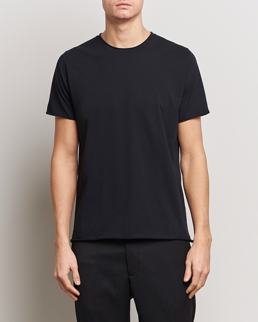 Mies | T-paidat | Filippa K | Roll Neck Crew Neck Tee Black