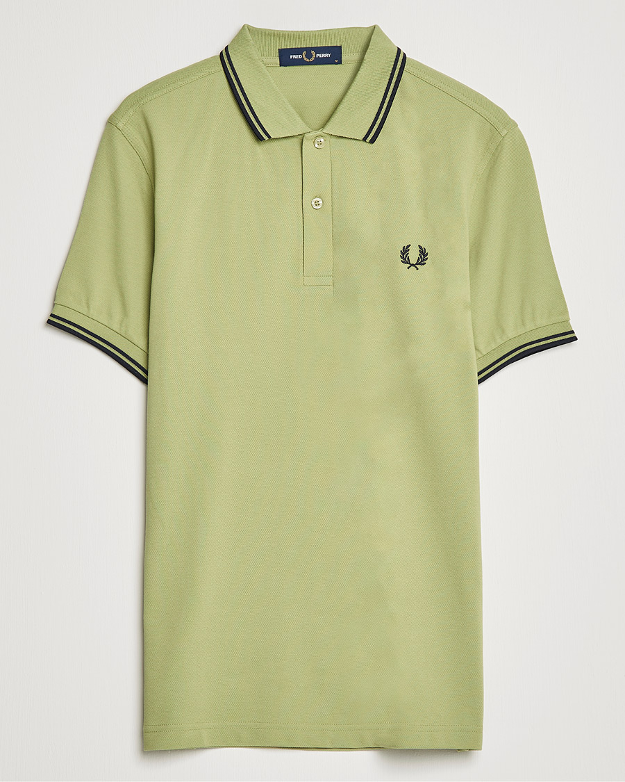 Mies | Pikeet | Fred Perry | Twin Tip Polo Sage Green 