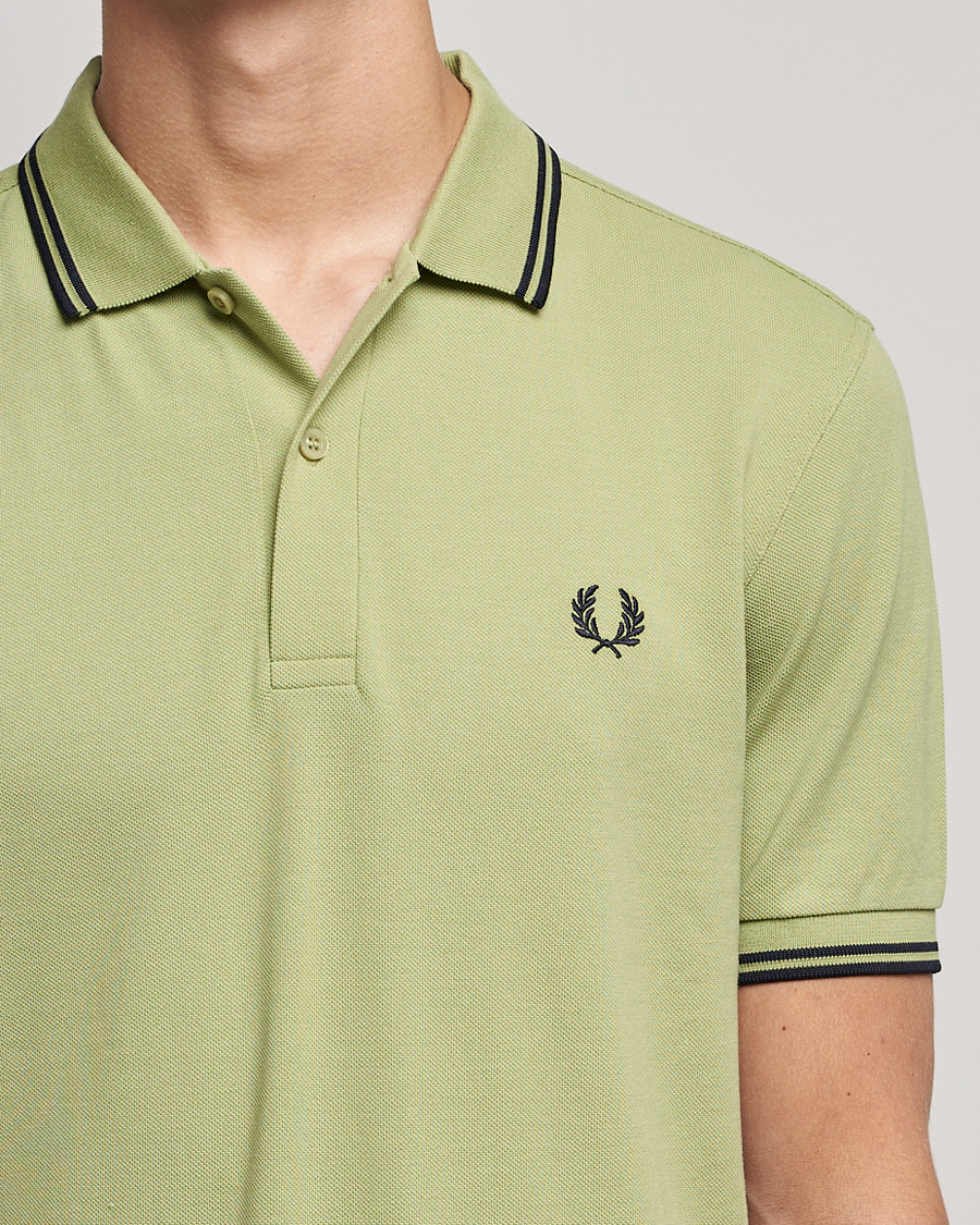 Mies | Pikeet | Fred Perry | Twin Tip Polo Sage Green 
