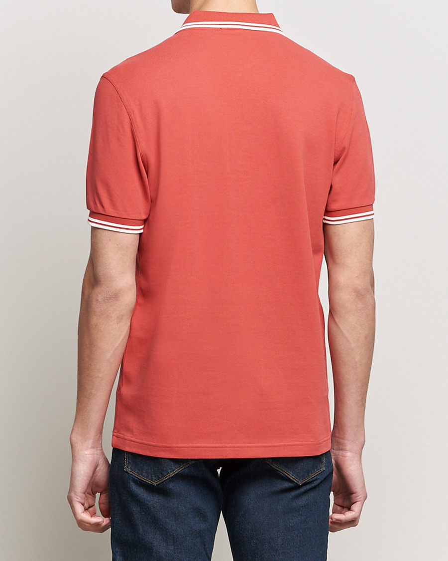 Mies | Pikeet | Fred Perry | Twin Tip Polo Washed Red
