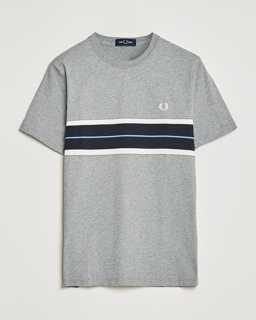 Mies | T-paidat | Fred Perry | Tram Line Pannel Tee Steel Marl
