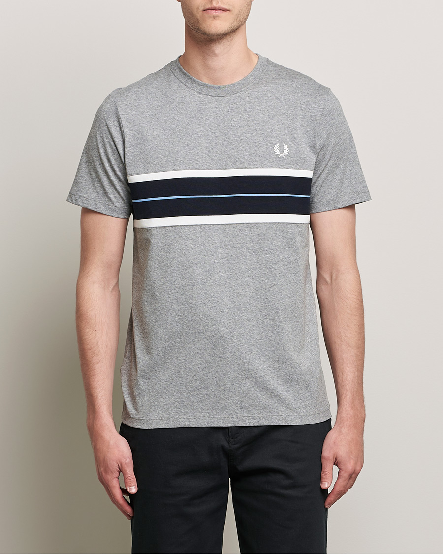 Mies | T-paidat | Fred Perry | Tram Line Pannel Tee Steel Marl