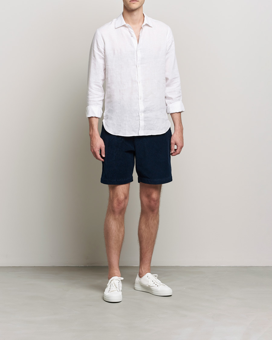 Mies | Best of British | Orlebar Brown | Afador OB Stripe Towelling Shorts Navy