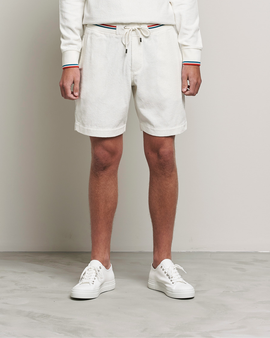 Mies | Shortsit | Orlebar Brown | Afador OB Stripe Towelling Shorts White Sand