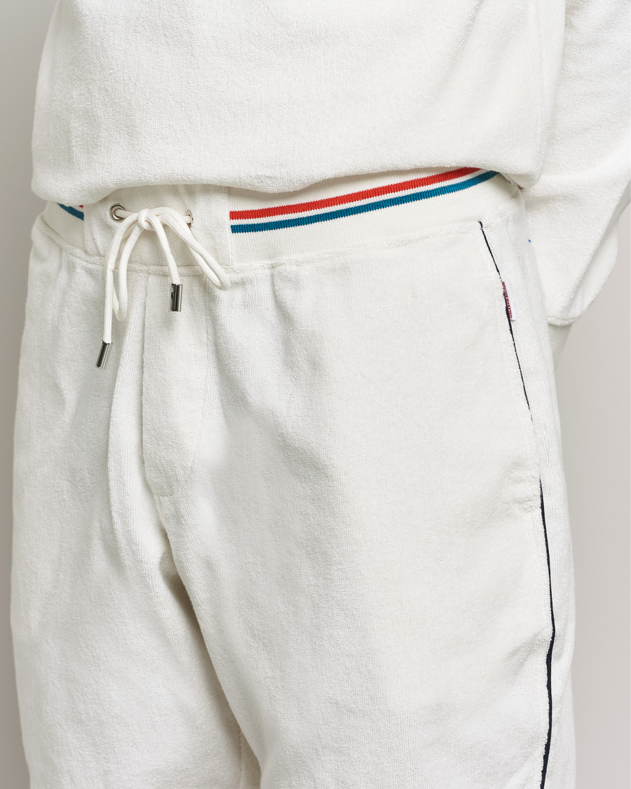 Mies | Shortsit | Orlebar Brown | Afador OB Stripe Towelling Shorts White Sand