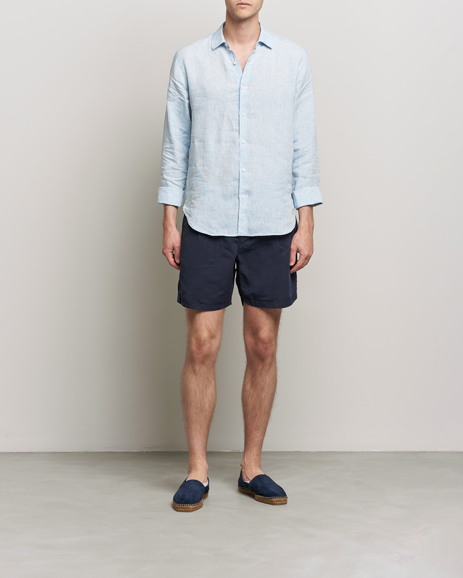 Mies | Shortsit | Orlebar Brown | Searose Linen/Cotton Shorts Night Iris