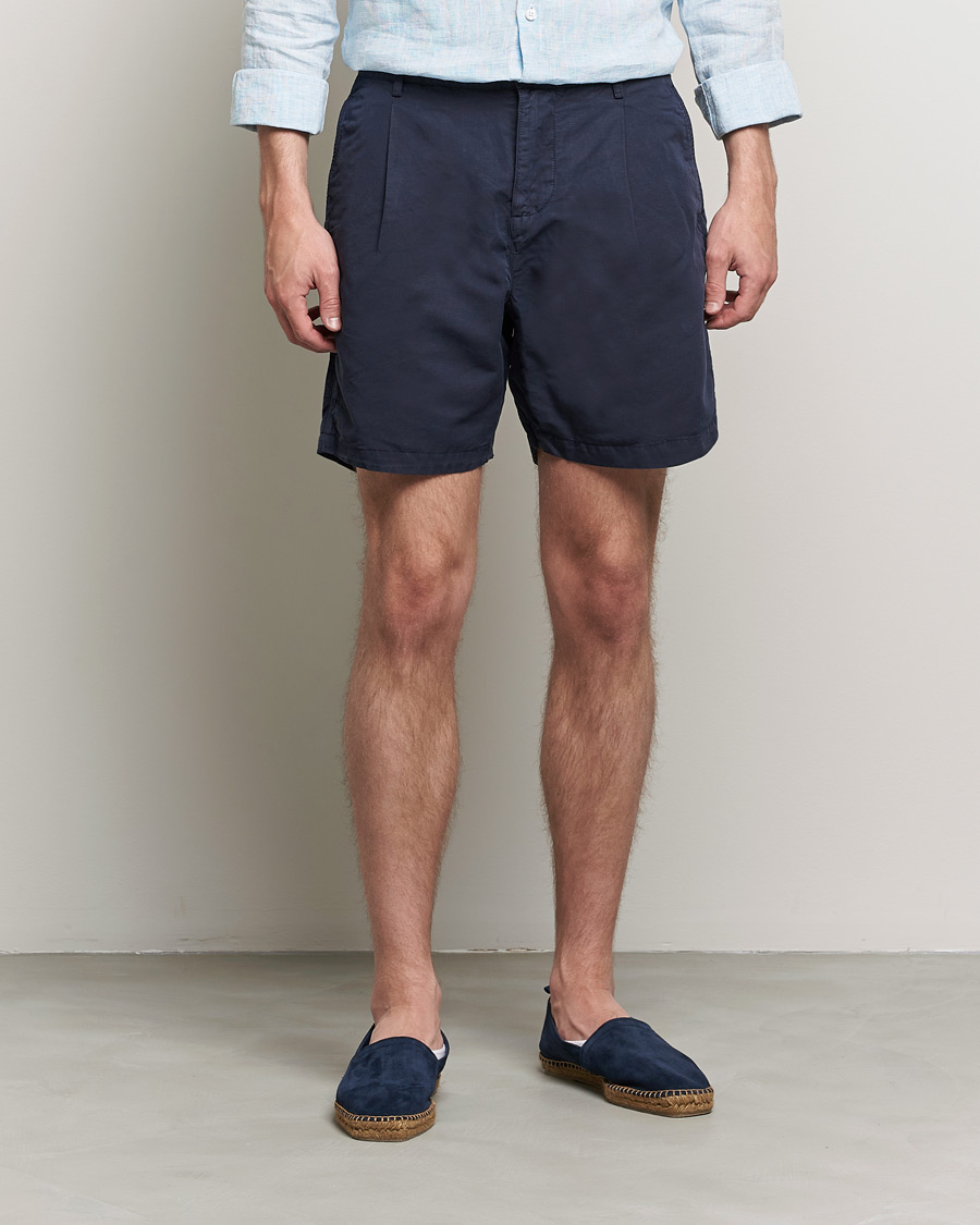 Mies | Shortsit | Orlebar Brown | Searose Linen/Cotton Shorts Night Iris
