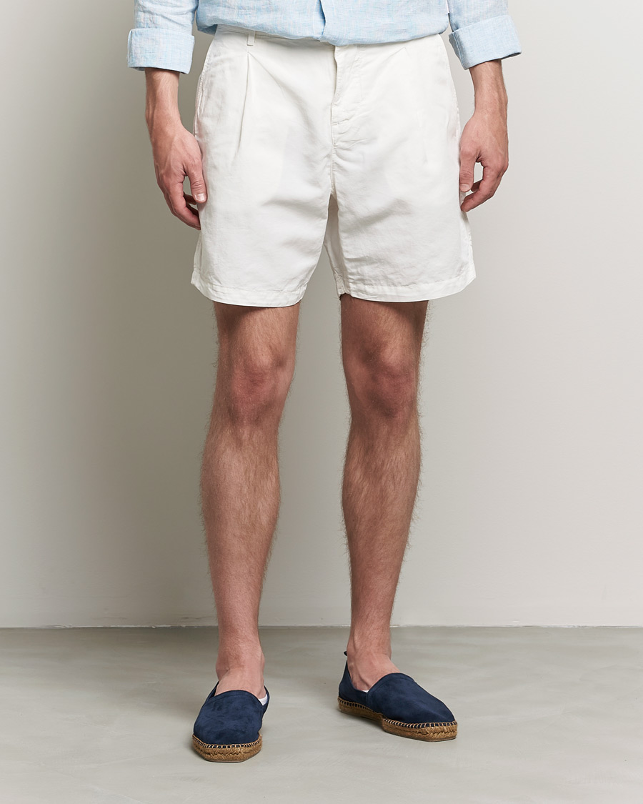 Mies |  | Orlebar Brown | Searose Linen/Cotton Shorts White Sand