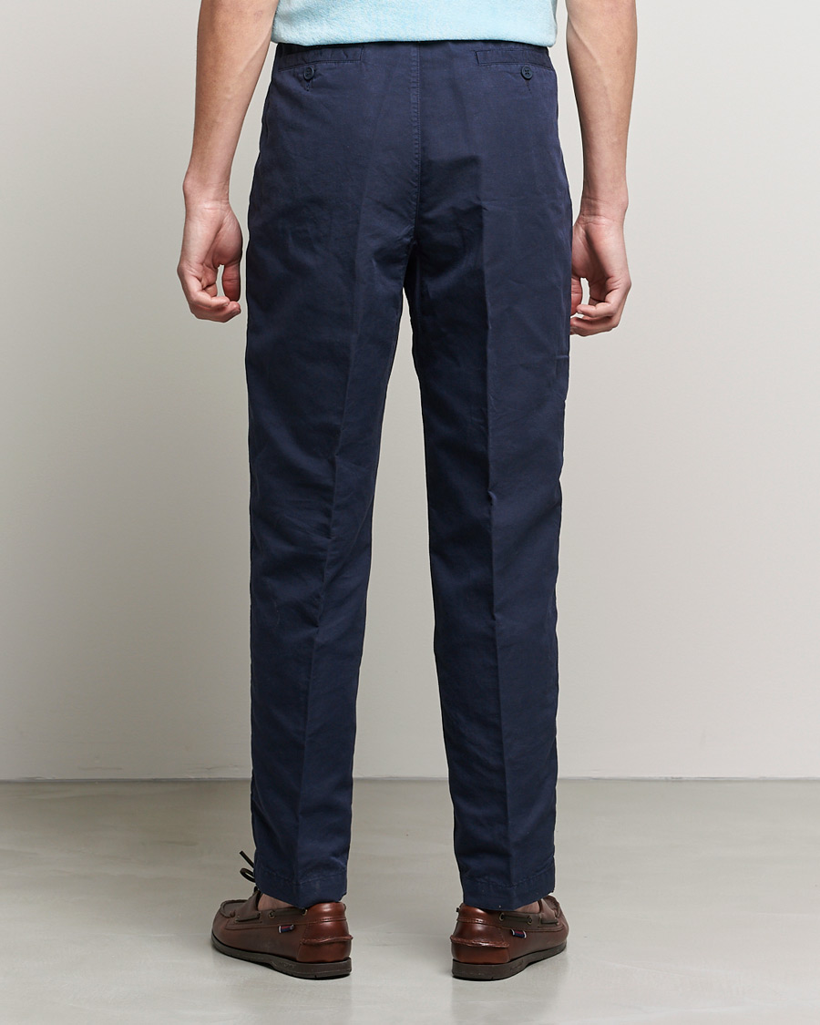 Mies | Housut | Orlebar Brown | Dunmore Linen/Cotton Trousers Night Iris