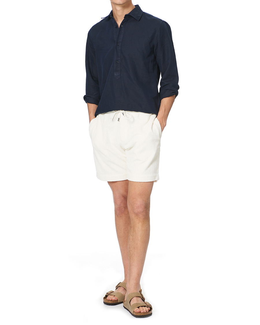 Mies |  | Orlebar Brown | Afador DN Towelling Racked Shorts White Sand