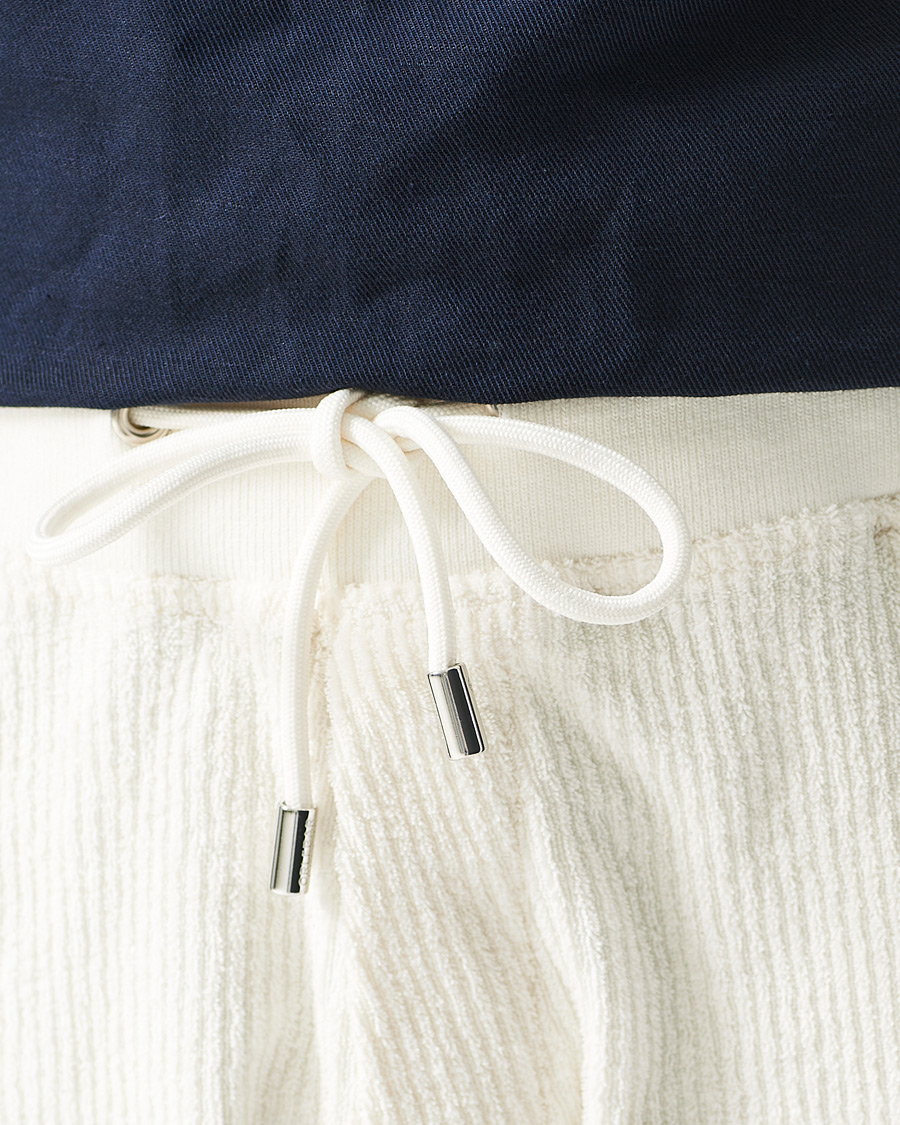 Mies | Shortsit | Orlebar Brown | Afador DN Towelling Racked Shorts White Sand