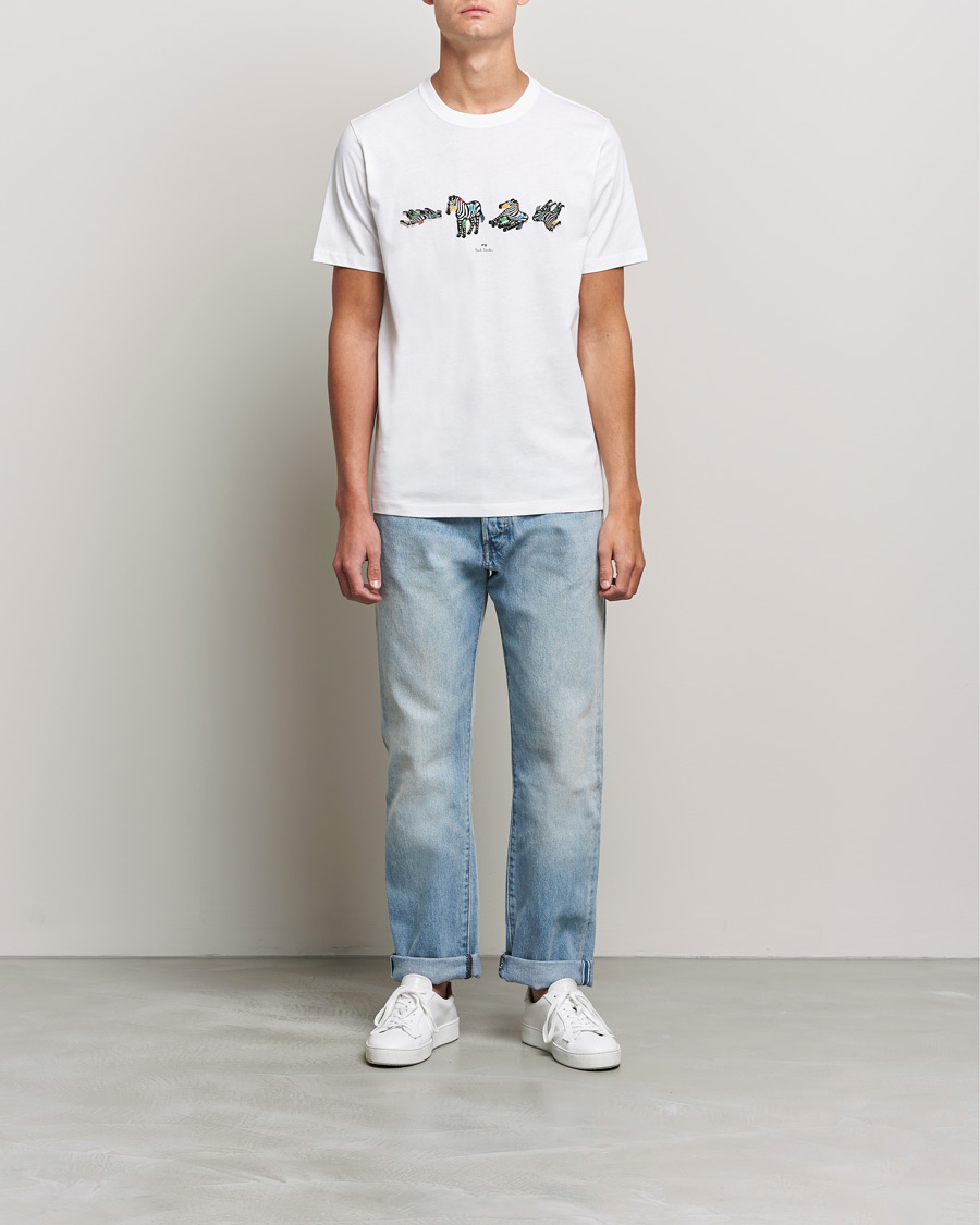 Mies | T-paidat | PS Paul Smith | Zebras Organic Cotton Tee White