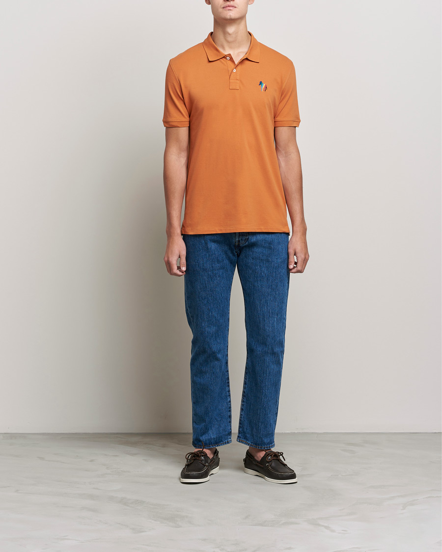 Mies | Best of British | PS Paul Smith | Regular Fit Zebra Polo Oranges