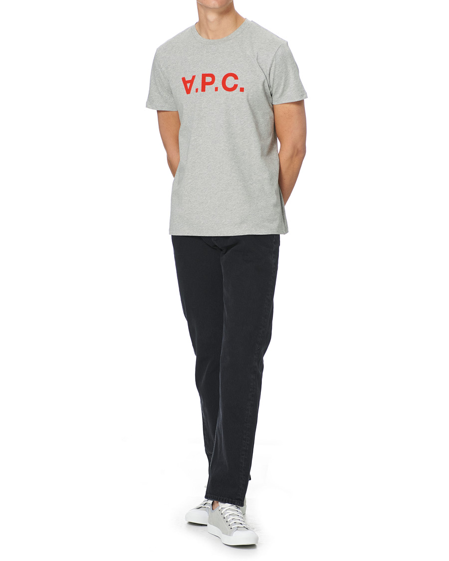 Mies | Lyhythihaiset t-paidat | A.P.C. | VPC Neon Short Sleeve T-Shirt Heather Grey