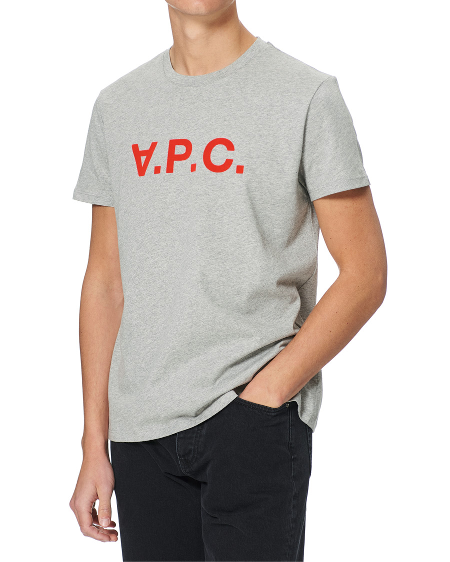 Mies | T-paidat | A.P.C. | VPC Neon Short Sleeve T-Shirt Heather Grey