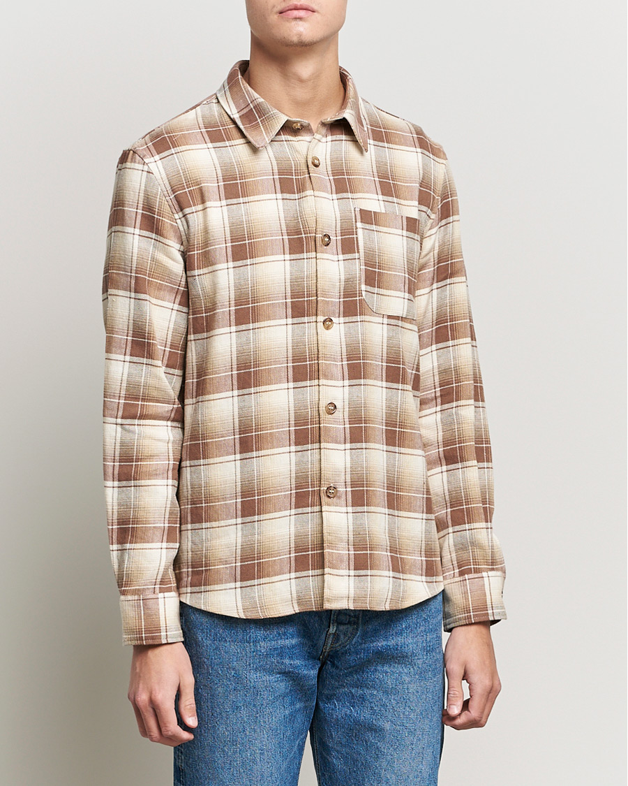 Mies | Kauluspaidat | A.P.C. | Trek Overshirt Beige Check